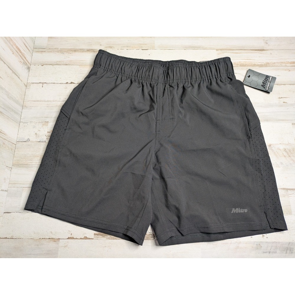 NWT Mitre Different League Men's Shorts 8.5" Inseam Size Medium Black w/ Pockets
